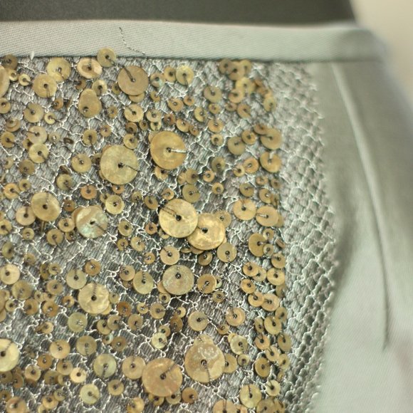 JASON WU Gray Skirt with Brass Metal Sequins - Picture 3 of 5